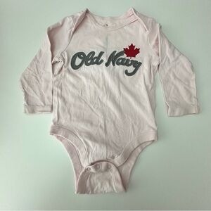 Old Navy Pink Kids Long Sleeves One Piece 12-18M